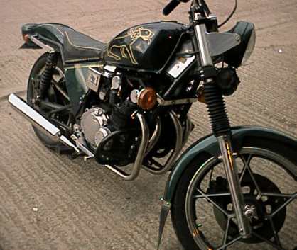 [Bike ready for ride home with new exhaust ]