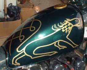 [right hand side of tank ]
